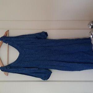 Blue flowy dress perfect for end of summer